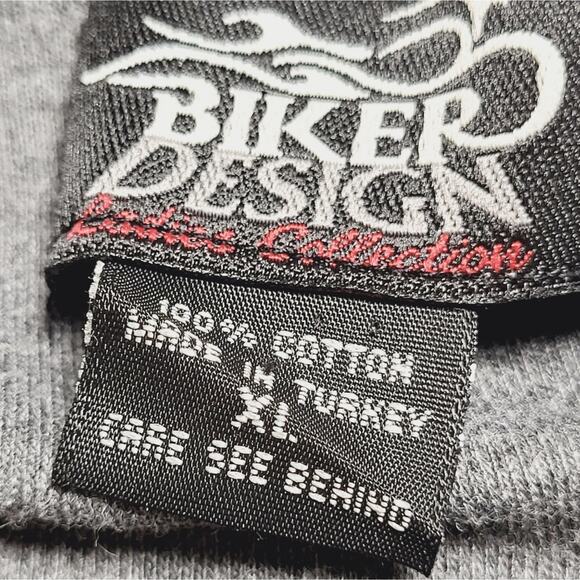 Biker Design 2007 Daytona Beach Bike Week Long Sleeve Lace Up Top Size XL - Picture 8 of 8